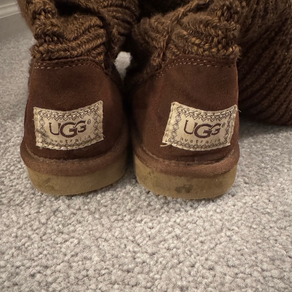 Ugg Brown Knit Button Boots - image 3